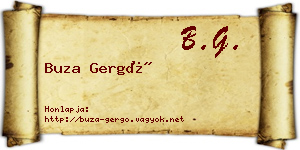 Buza Gergő névjegykártya