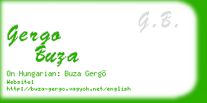 gergo buza business card