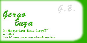 gergo buza business card